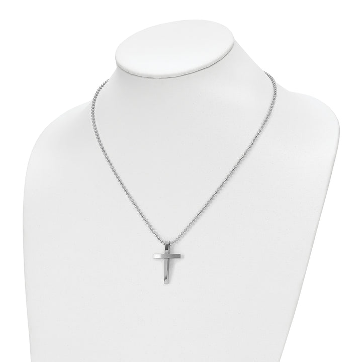 Stainless Steel Chisel Cross Pendant & Necklaces