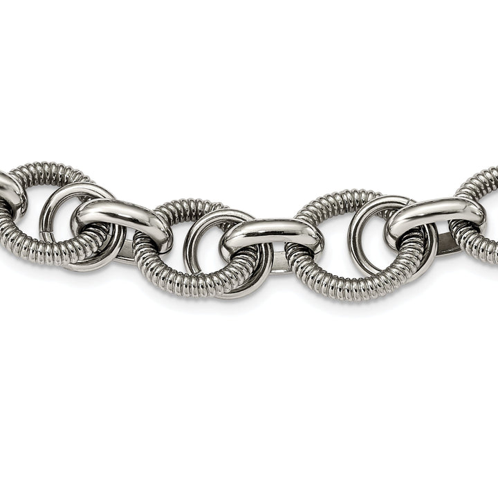 Stainless Steel Fancy Link Necklace