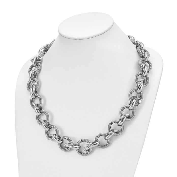 Stainless Steel Fancy Link Necklace