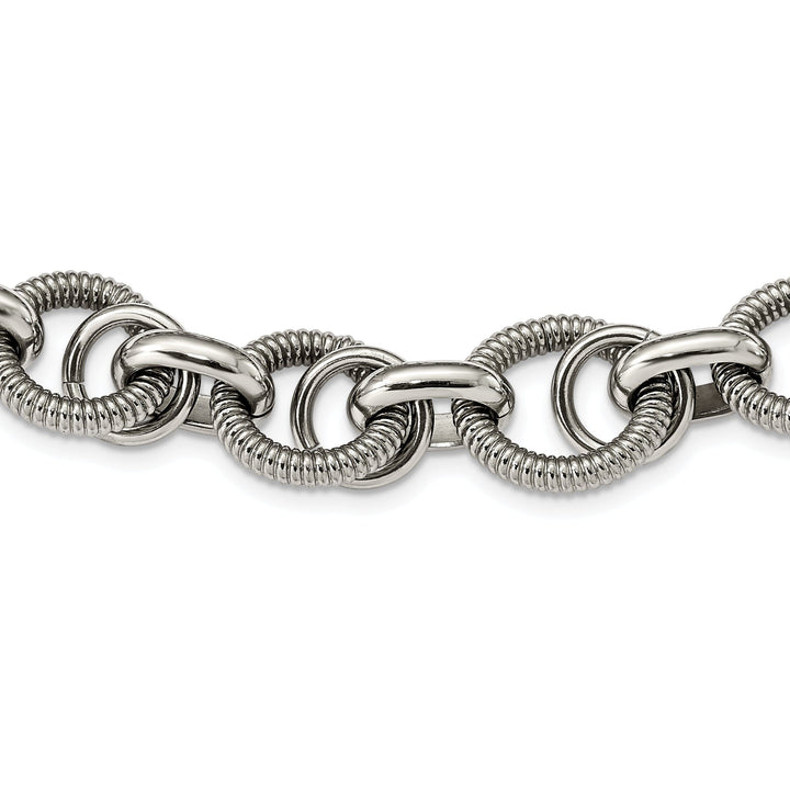 Stainless Steel Fancy Link Necklace