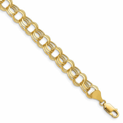 14k Gold Lite Triple Link Charm Bracelet at $ 600.73 only from Jewelryshopping.com