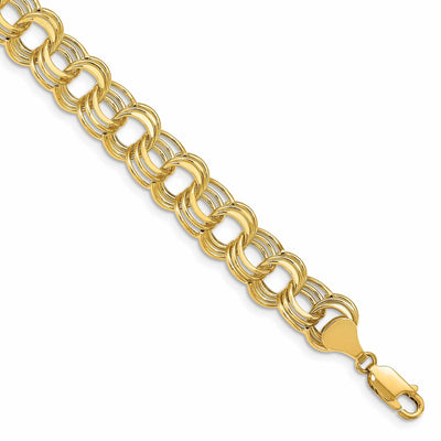 14k Gold Lite Triple Link Charm Bracelet at $ 765.29 only from Jewelryshopping.com