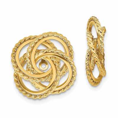 14k Gold Polished Twisted Fancy Earring Jackets at $ 248.15 only from Jewelryshopping.com