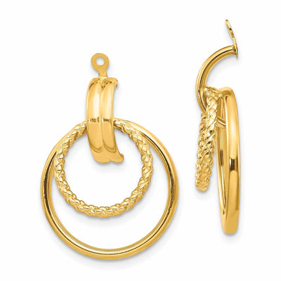 14k Gold Polished Twisted Fancy Earring Jackets at $ 222.99 only from Jewelryshopping.com