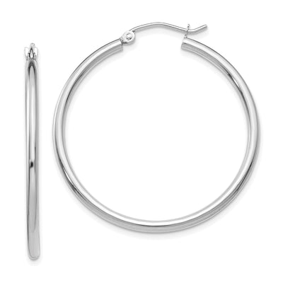 14k White Gold Lightweight Hoop Earrings at $ 186.1 only from Jewelryshopping.com