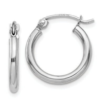 14k White Gold Lightweight Hoop Earrings at $ 82.3 only from Jewelryshopping.com