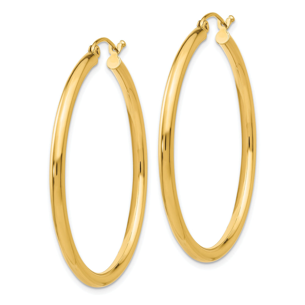 14k Yellow Gold 2.5MM Lightweight Round Earrings