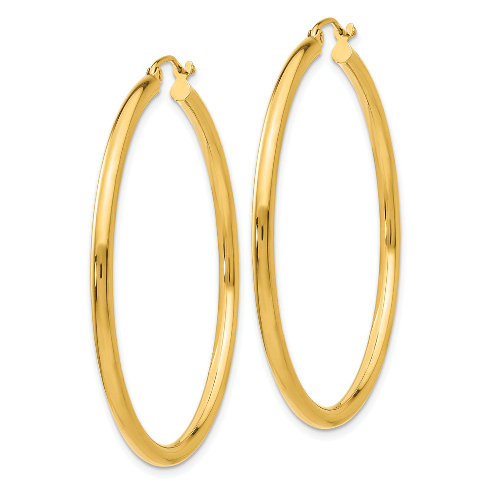 14k Yellow Gold 2.5MM Lightweight Round Earrings