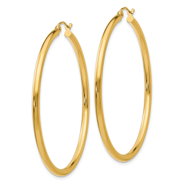 14k Yellow Gold 2.5MM Lightweight Round Earrings