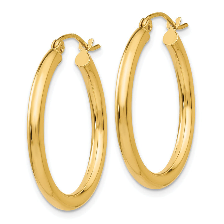 14k Yellow Gold 2.5MM Lightweight Round Earrings