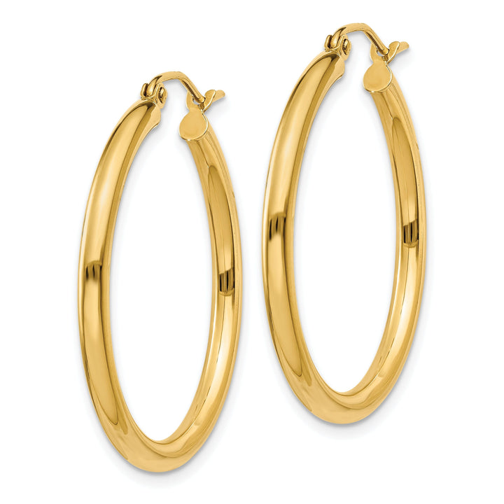 14k Yellow Gold 2.5MM Lightweight Round Earrings