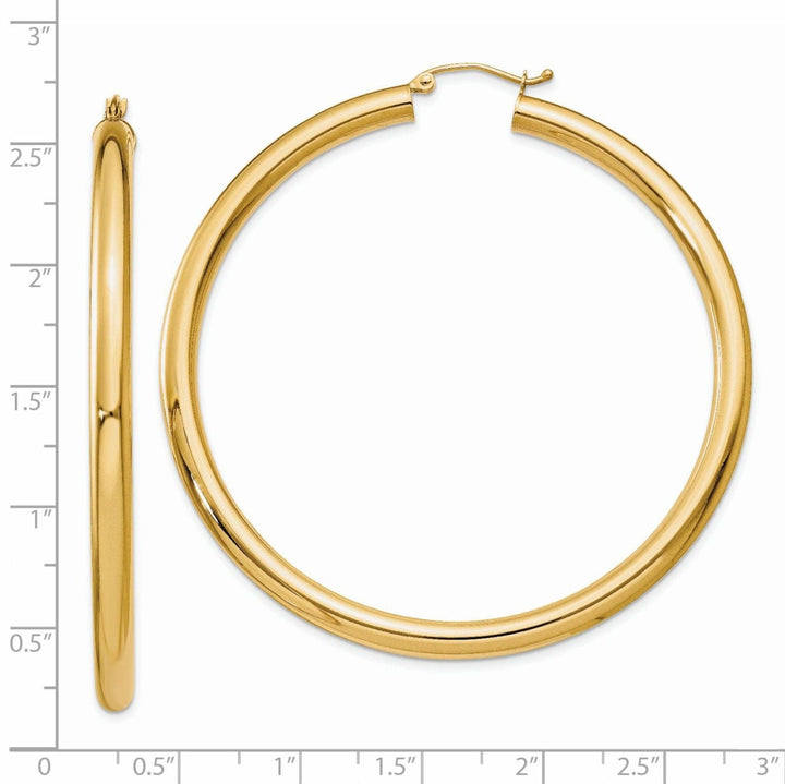 14k Yellow Gold 4MM Lightweight Round Earrings