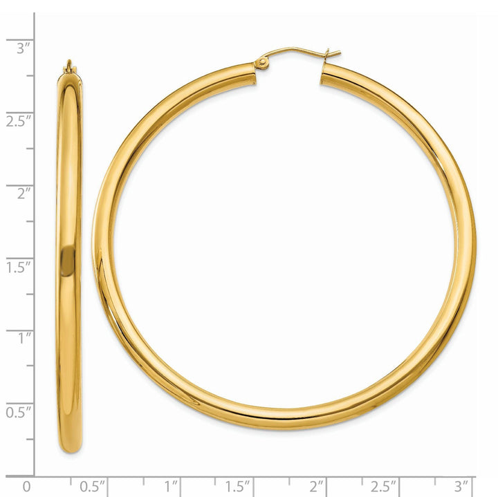 14k Yellow Gold 4MM Lightweight Round Earrings