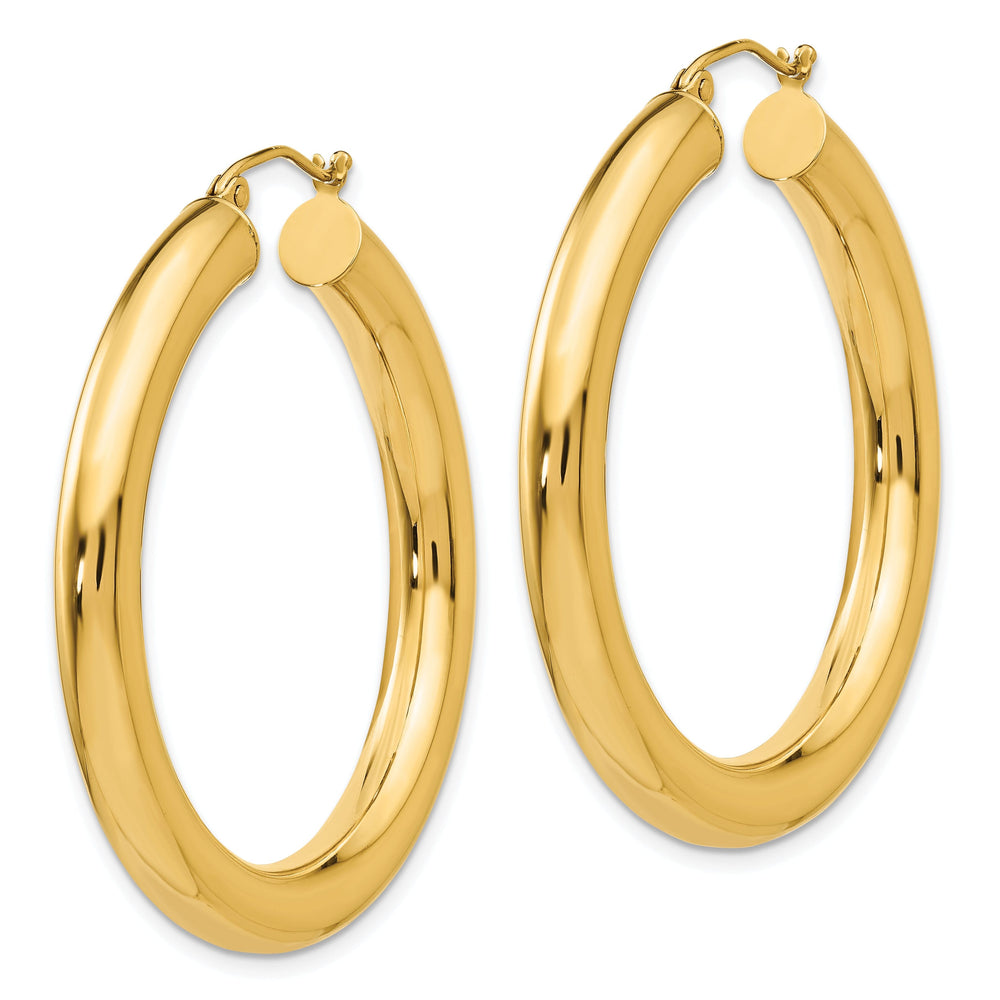 14k Yellow Gold 5MM Lightweight Hoop Earrings