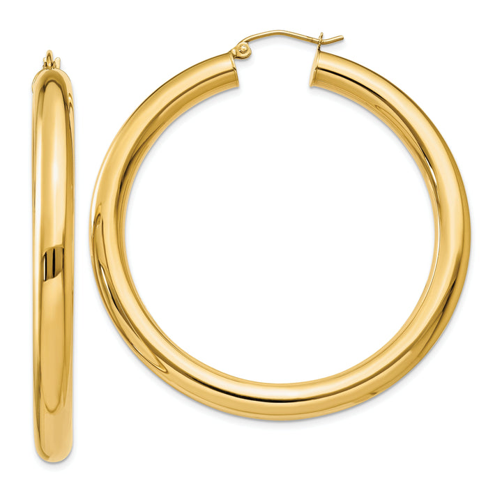 14k Yellow Gold 5MM Lightweight Hoop Earrings