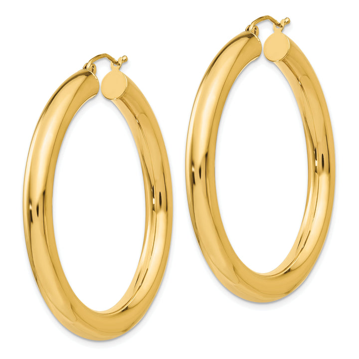 14k Yellow Gold 5MM Lightweight Hoop Earrings