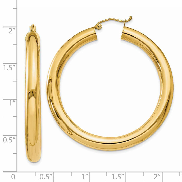 14k Yellow Gold 5MM Lightweight Hoop Earrings