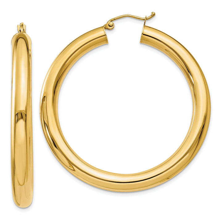 14k Yellow Gold 5MM Lightweight Hoop Earrings