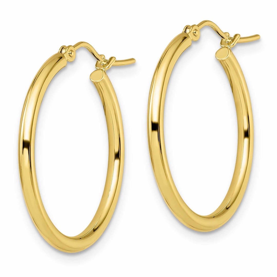 10kt Yellow Gold Polished Hinged Hoop Earrings