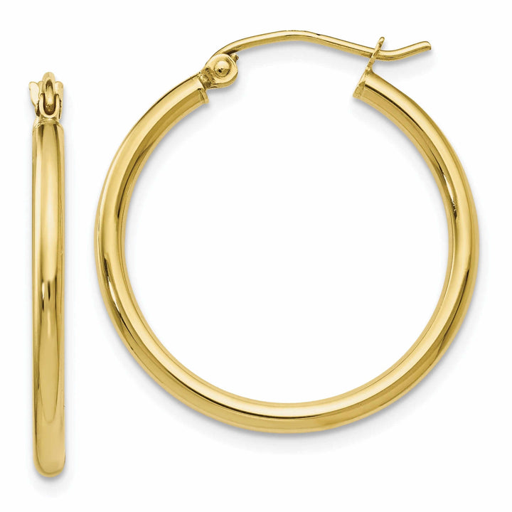 10kt Yellow Gold Polished Hinged Hoop Earrings