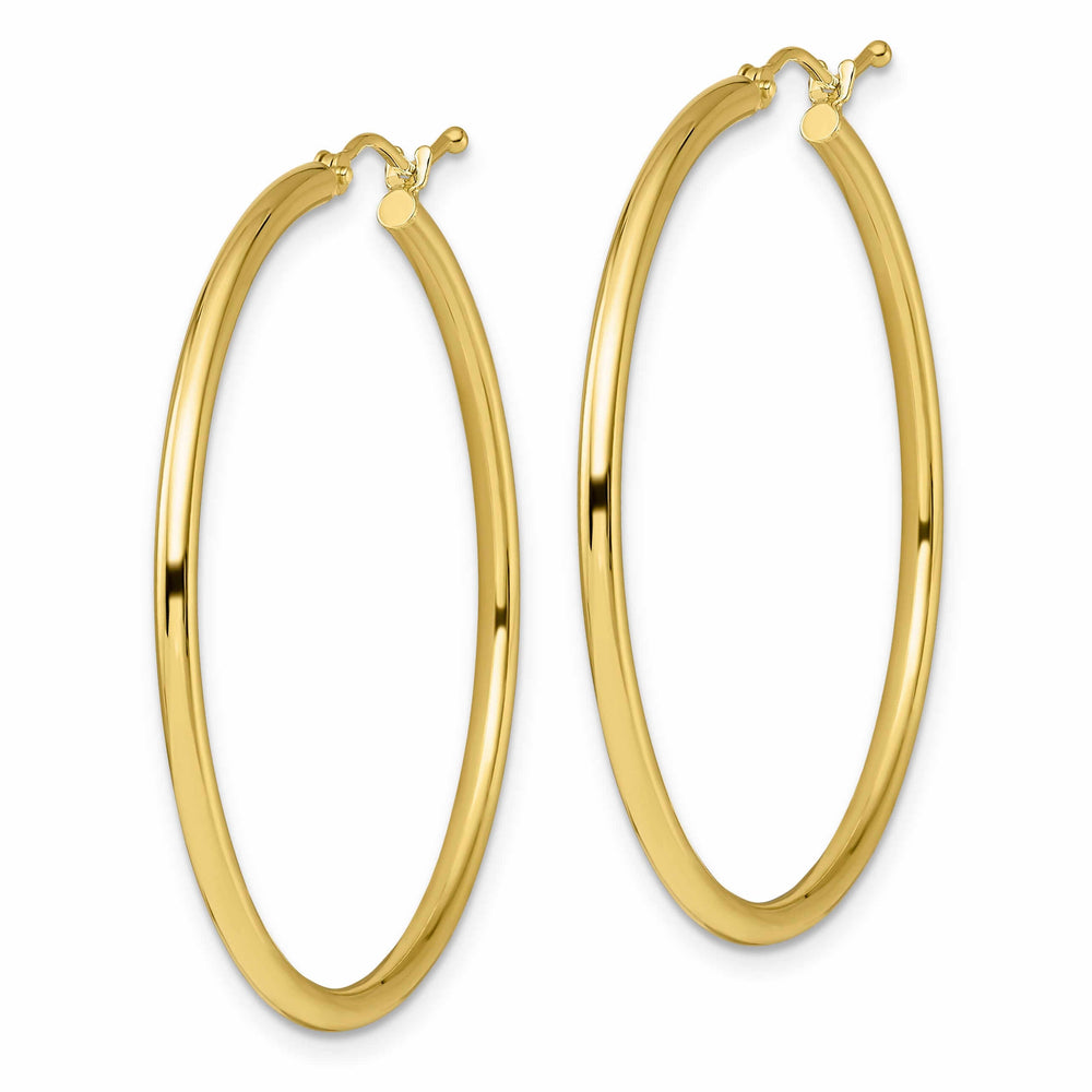 10kt Yellow Gold Polished Hinged Hoop Earrings