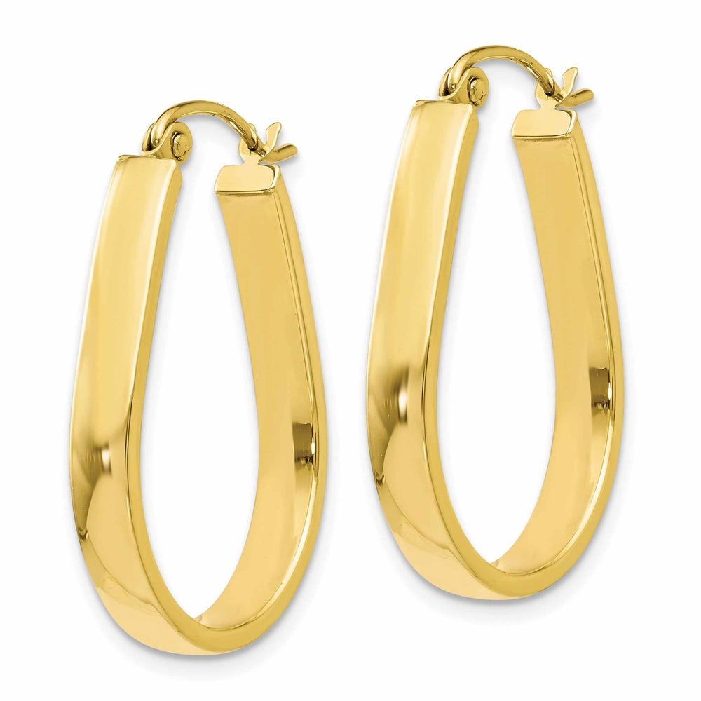 10kt Yellow Gold Polished Hinged Hoop Earrings