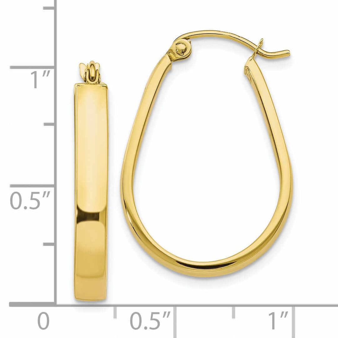 10kt Yellow Gold Polished Hinged Hoop Earrings