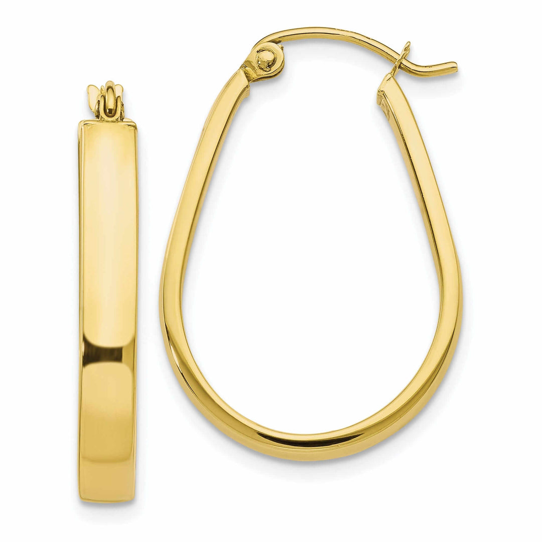 10kt Yellow Gold Polished Hinged Hoop Earrings