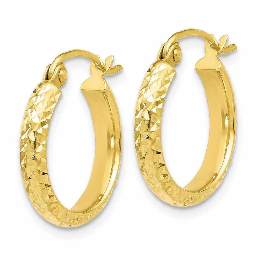 10kt Yellow Gold D.C Hinged Hoop Earrings
