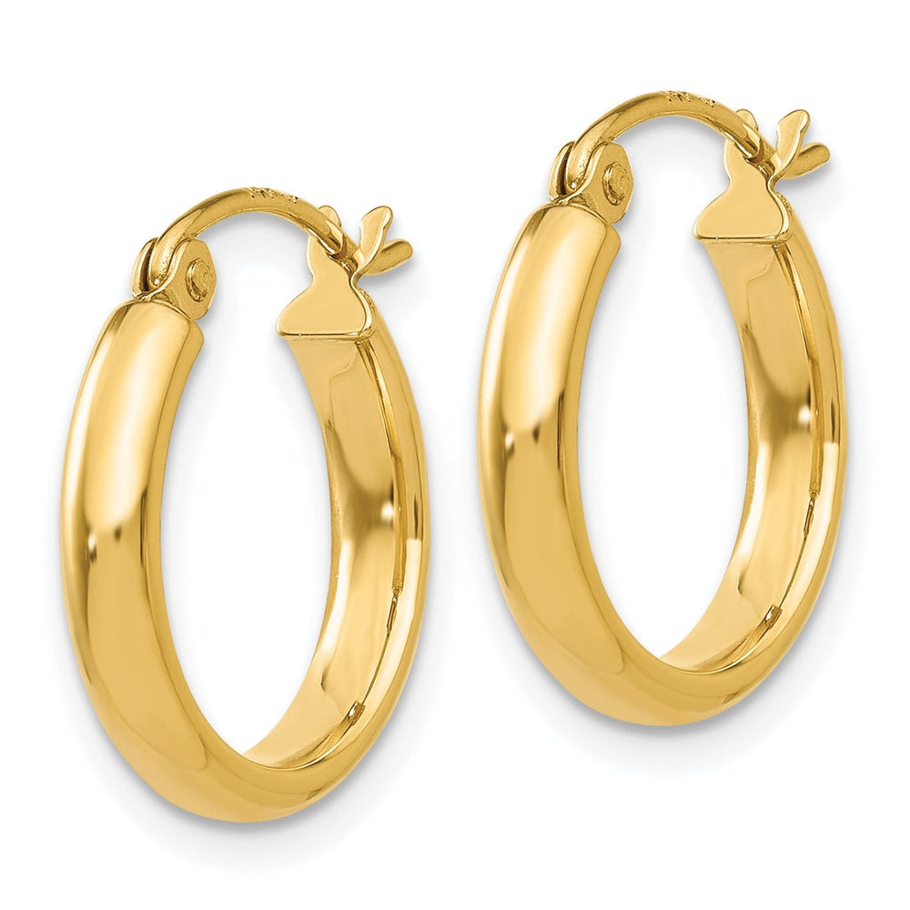 14k Yellow Gold 2.75 x 12MM Hoop Earrings