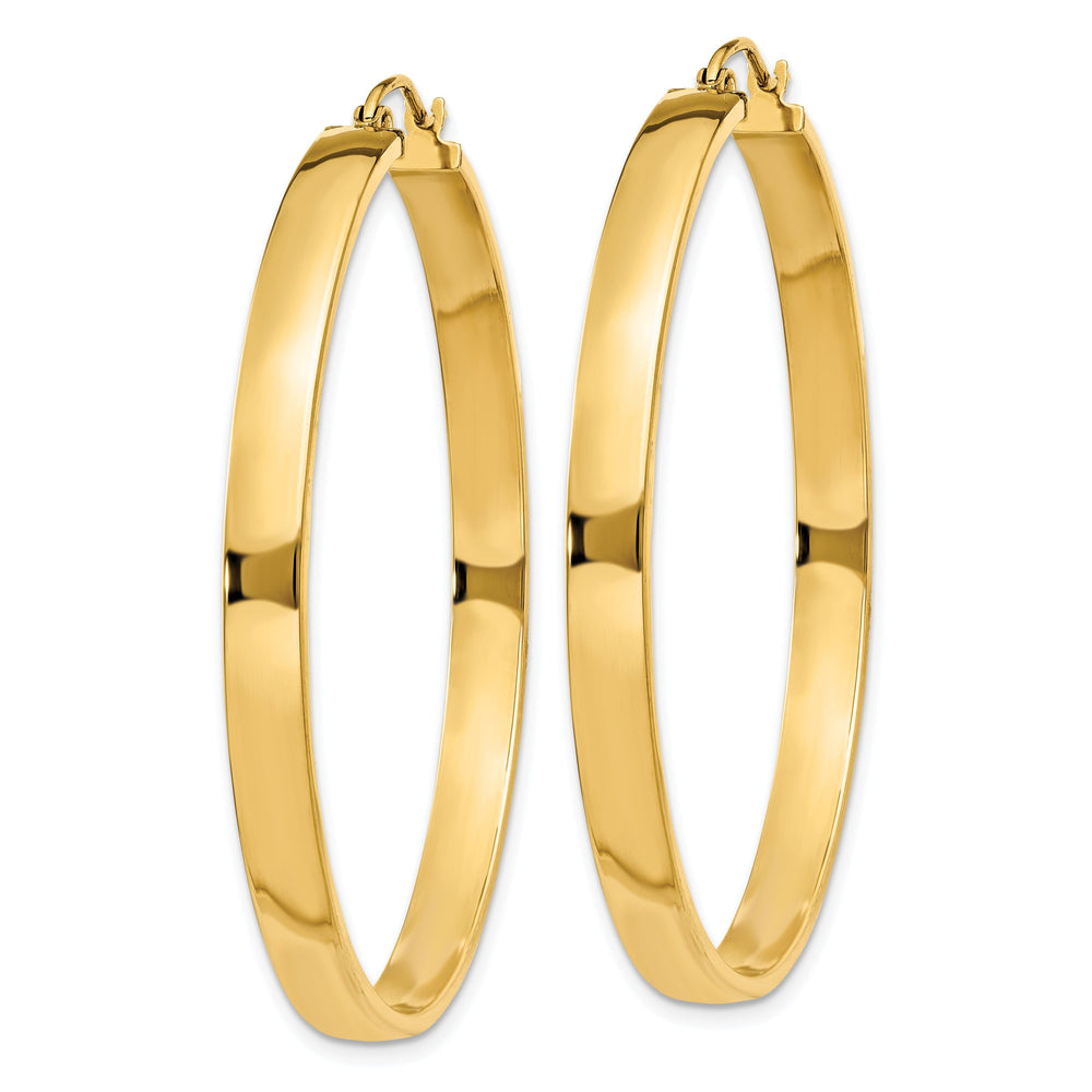 14k Yellow Gold Polished Hoop Earring