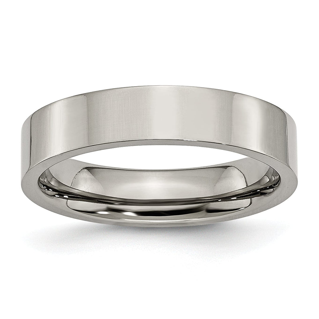 Titanium Flat Polished Band