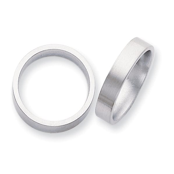 Titanium Brushed Flat Wedding Band