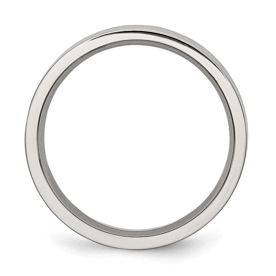 Titanium Brushed Flat Wedding Band