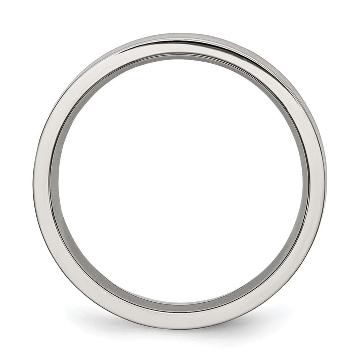 Titanium Brushed Flat Wedding Band