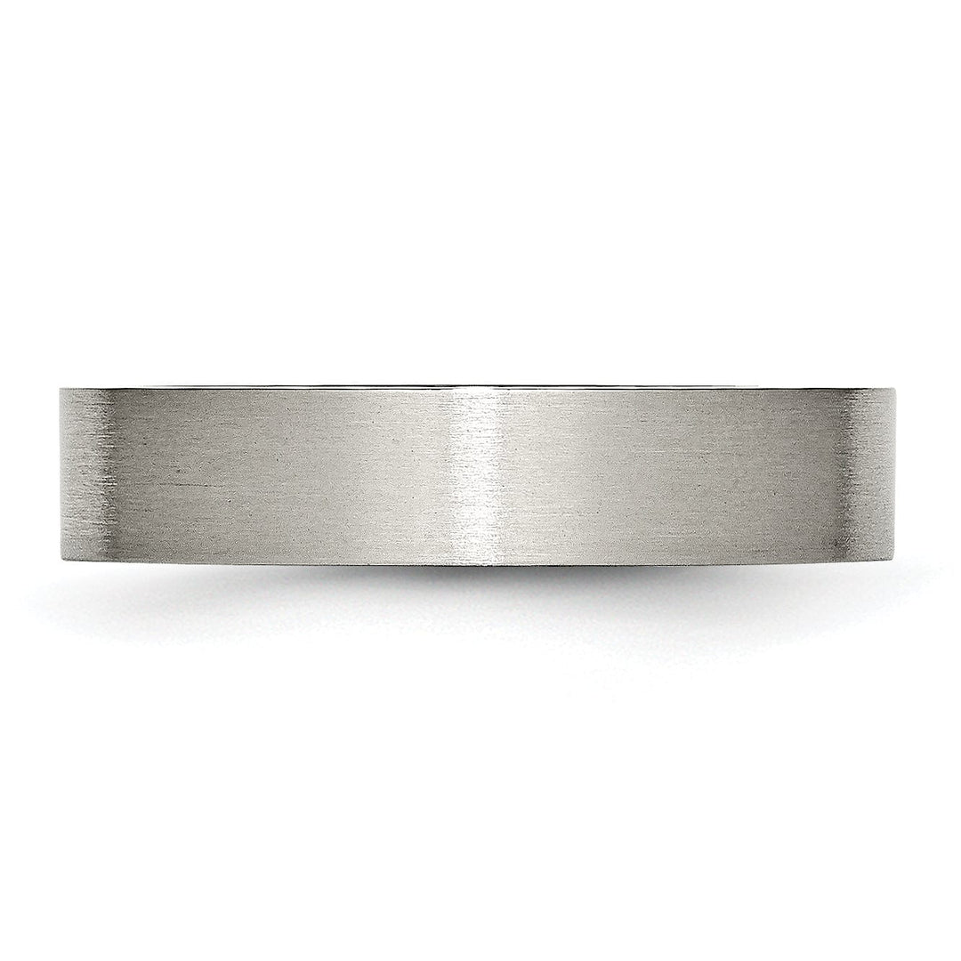 Titanium Brushed Flat Wedding Band