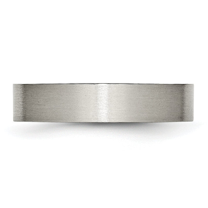 Titanium Brushed Flat Wedding Band