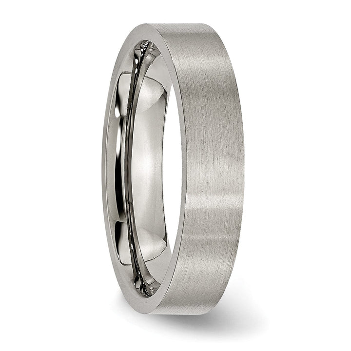 Titanium Brushed Flat Wedding Band