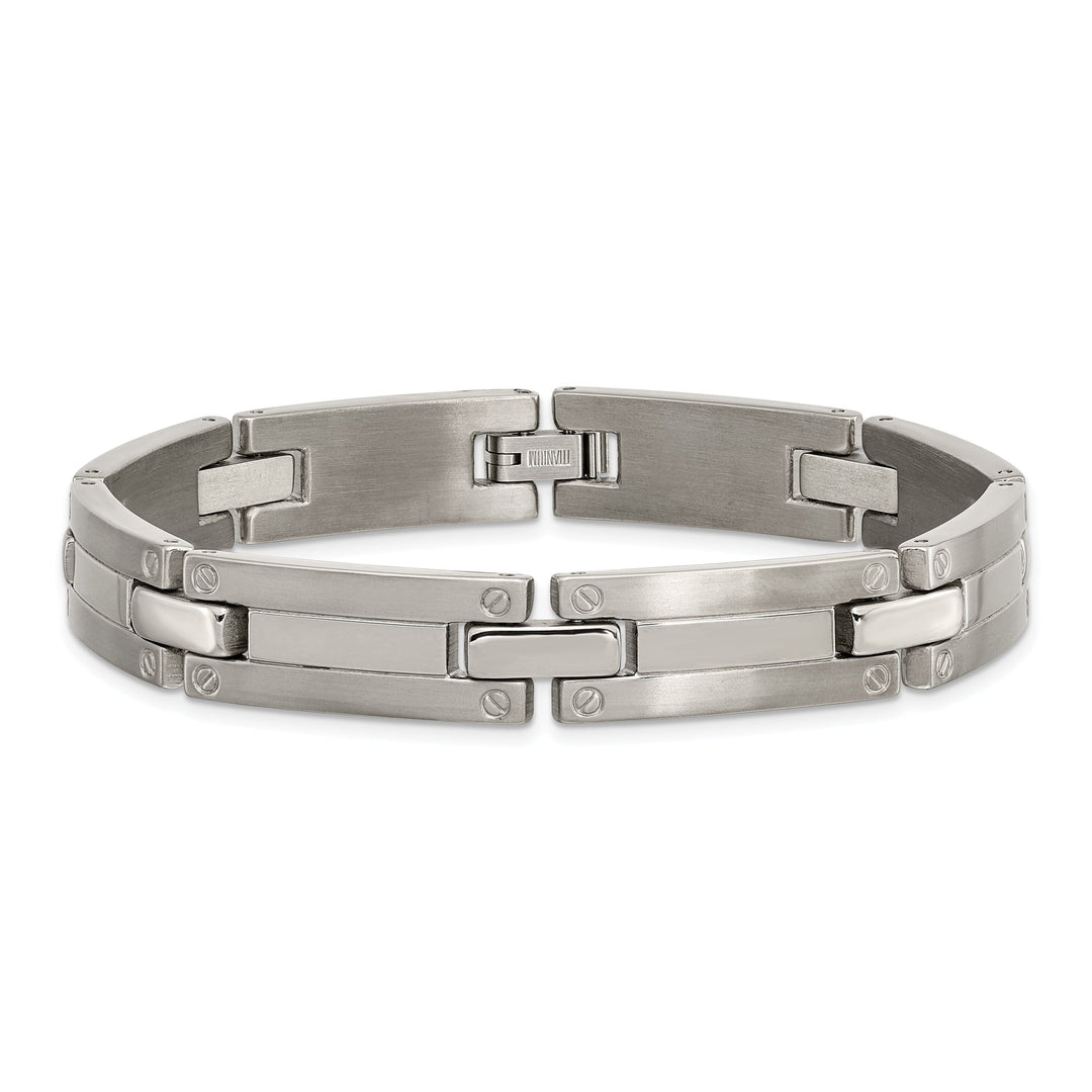 Titanium Brushed Polished Hypoallergenic Bracelet