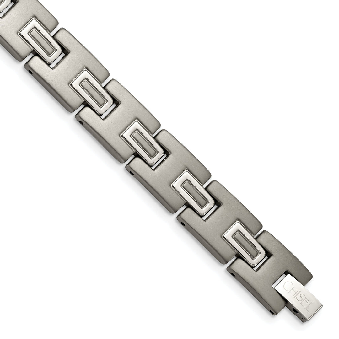 Titanium Brushed Polished Hypoallergenic Bracelet