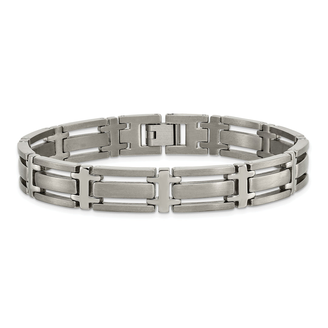 Titanium Brushed Polished Hypoallergenic Bracelet