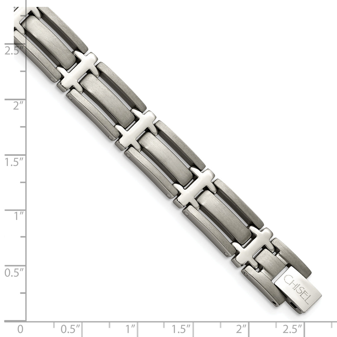 Titanium Brushed Polished Hypoallergenic Bracelet