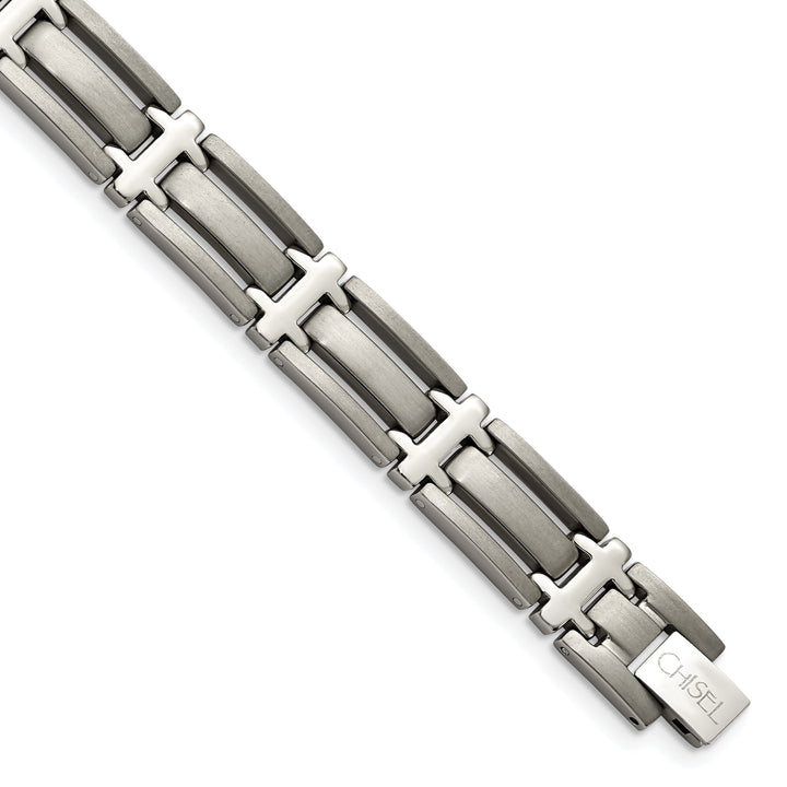 Titanium Brushed Polished Hypoallergenic Bracelet