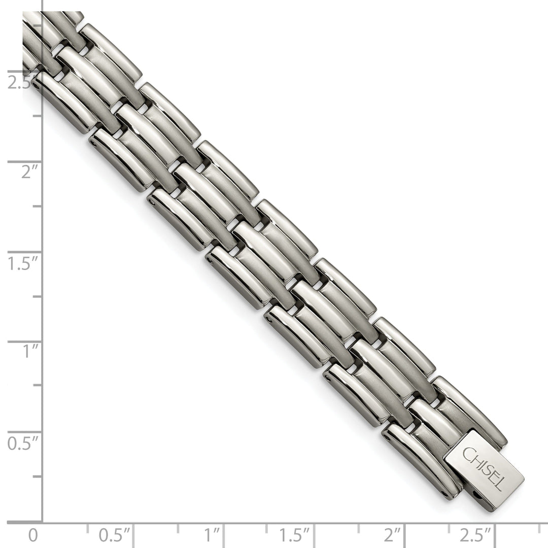 Titanium Brushed Polished Hypoallergenic Bracelet