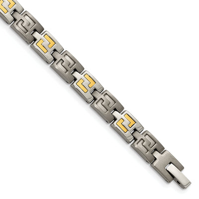 Titanium 14k Gold Inlay Hypoallergenic Bracelet