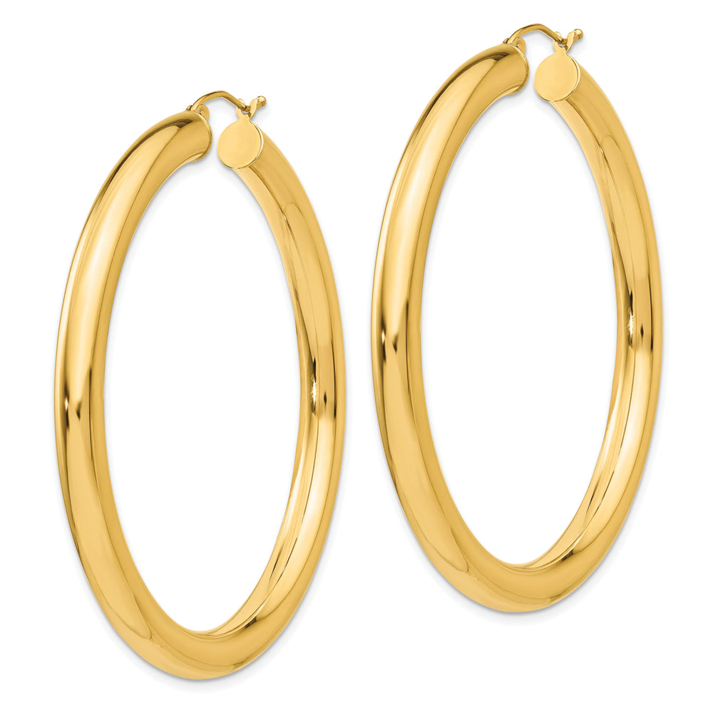 14k Yellow Gold 5MM Lightweight Hoop Earrings