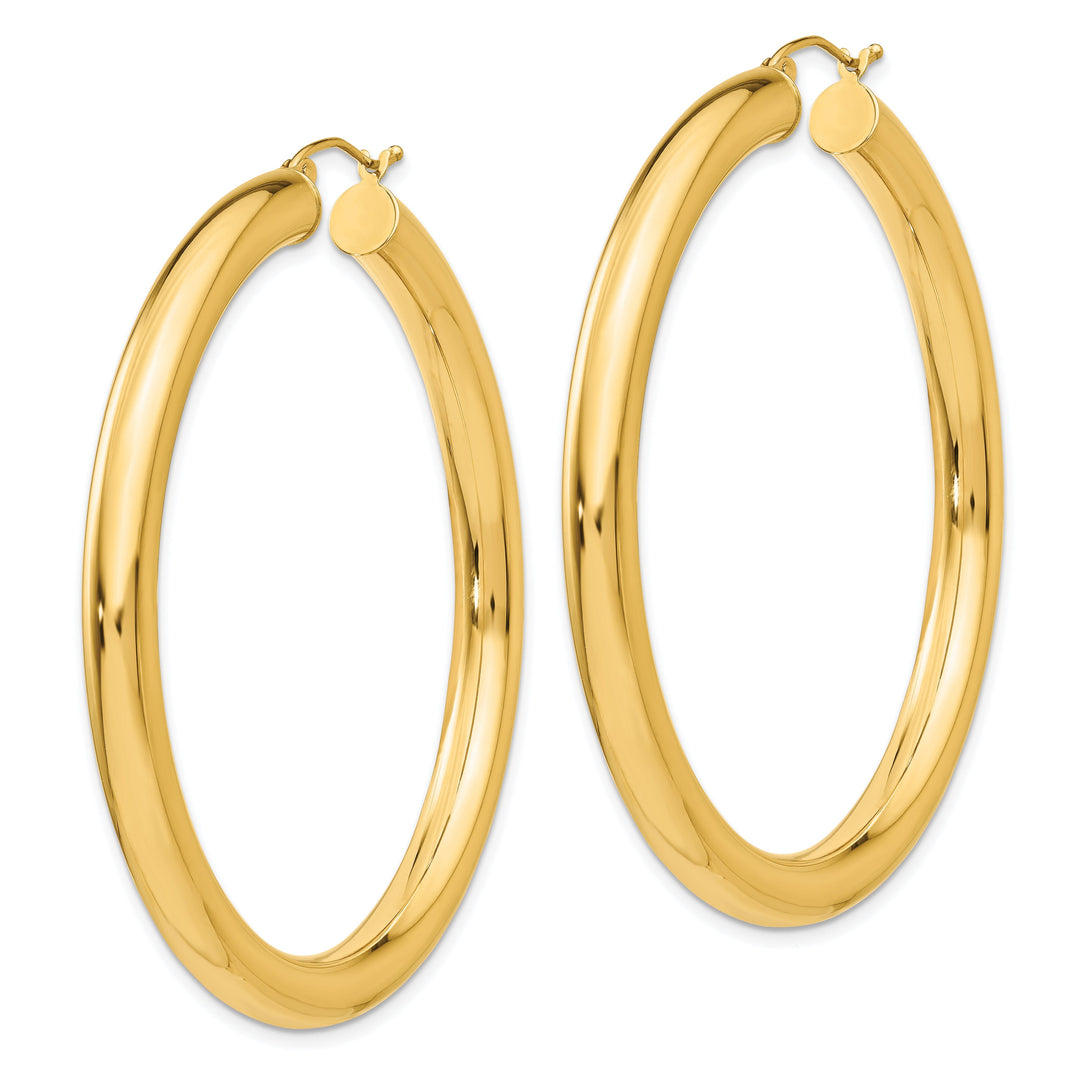 14k Yellow Gold 5MM Lightweight Hoop Earrings