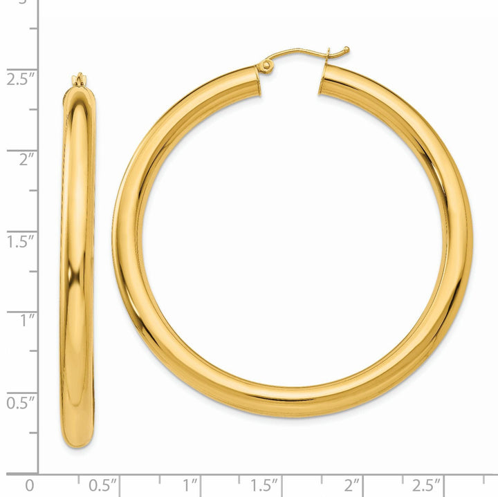 14k Yellow Gold 5MM Lightweight Hoop Earrings