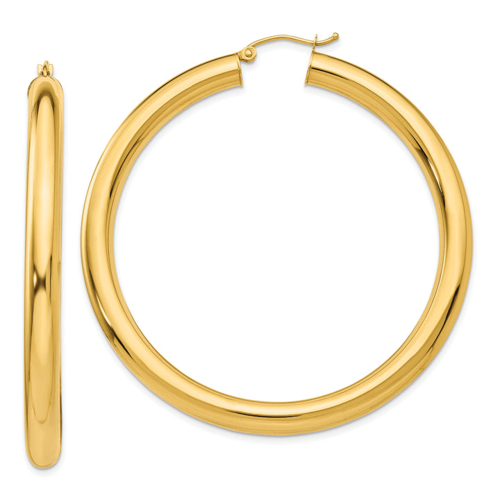 14k Yellow Gold 5MM Lightweight Hoop Earrings