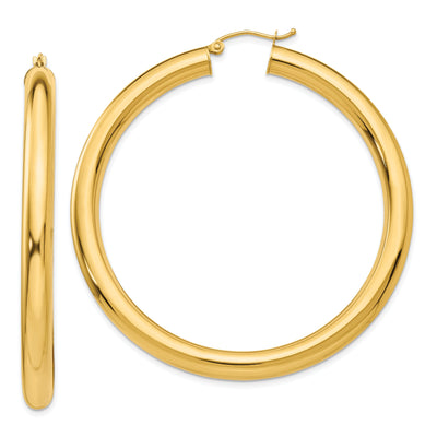 14k Yellow Gold 5MM Lightweight Hoop Earrings at $ 724.76 only from Jewelryshopping.com